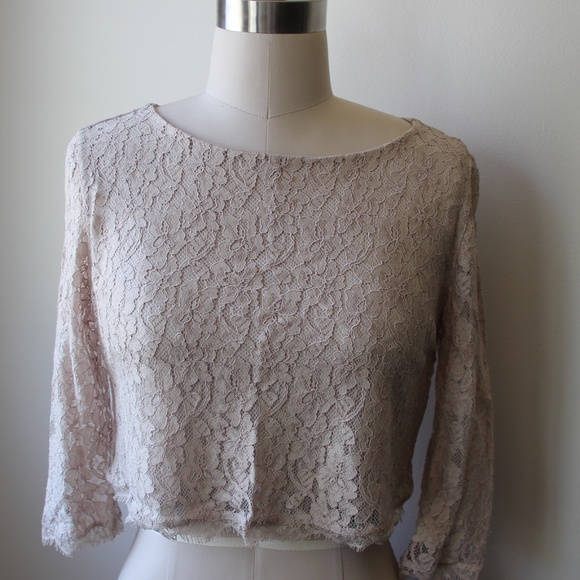 Cropped Lace Babton Shirt; Lined - Picture 3 of 10